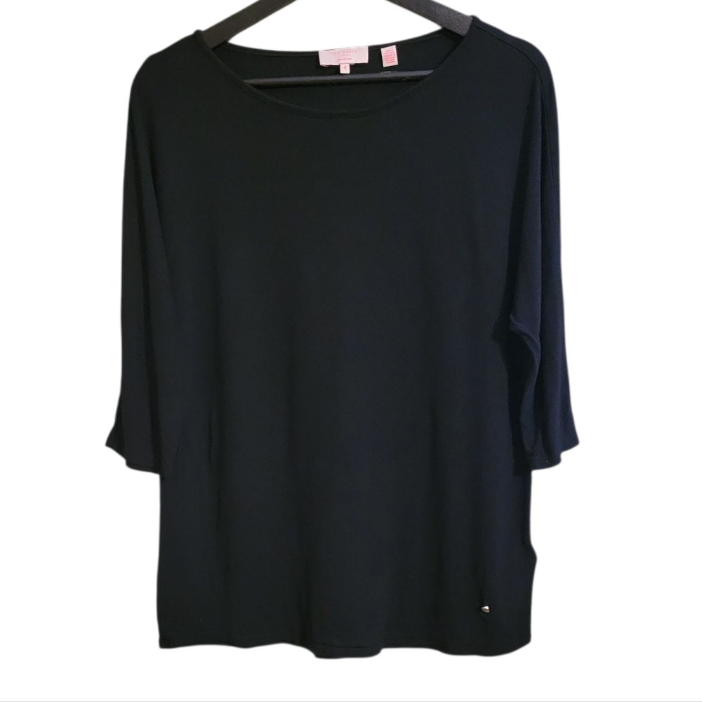 Ted Baker Black 3/4 Sleeve Shirt